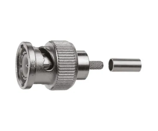 64-0349-75　Telegartner Straight 75Ω Cable Mount BNC Connector, Plug, Nickel, Crimp Termination, 0.4/2.5, 0.45/2.0-3.4　J01002A1350