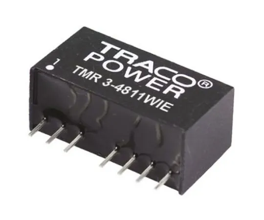 64-0607-46　TRACOPOWER TMR 3WIE 3W Isolated DC-DC Converter Through Hole, Voltage in 18 → 75 V dc, Voltage out ±5V dc　TMR 3-4821WIE