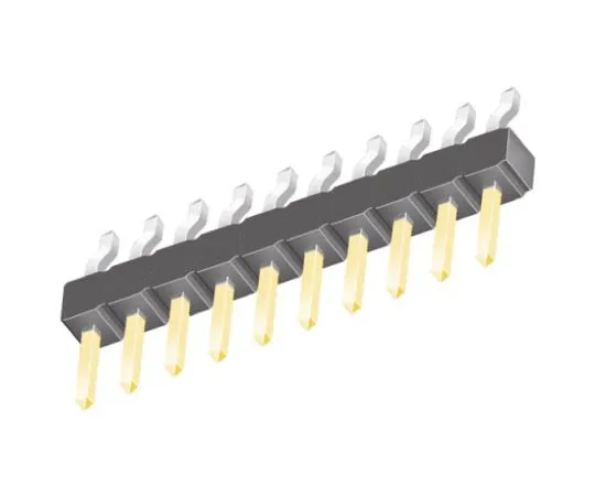 64-0582-47　Samtec TSM, 10 Way, 1 Row, Right Angle Pin Header　TSM-110-01-L-SH