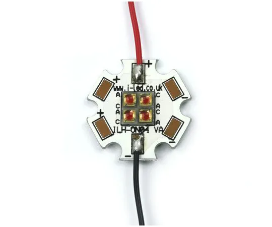 64-0625-06　ILS ILH-ON04-ULWH-SC211-WIR200., OSLON 80 4+ PowerStar Circular LED Array, 4 White LED (6500K)　ILH-ON04-ULWH-SC211-WIR200.
