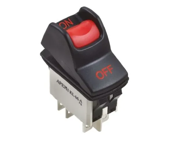 64-0578-76　Apem Double Pole Single Throw (DPST), Latching Rocker Switch Panel Mount　KL462AKXA126N01026