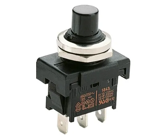 64-0474-14　Marquardt Single Pole Double Throw (SPDT) Momentary Push Button Switch, IP40　1843.1201