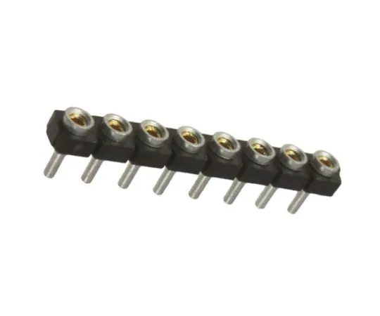 64-0594-60　Samtec SL Series 2.54mm Pitch 8 Way 1 Row Straight PCB Socket, Through Hole, Solder Termination　SL-108-T-10