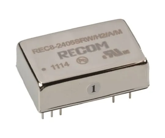 64-0440-85　Recom REC8 8W Isolated DC-DC Converter Through Hole, Voltage in 18 → 36 V dc, Voltage out 5V dc　REC8-2405SRW/H2/A/M