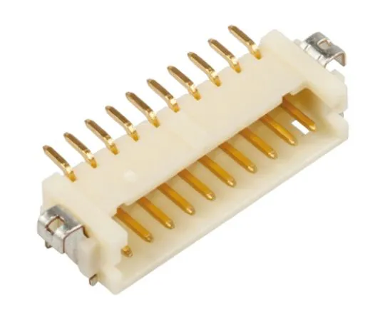 64-0576-34　Hirose DF13, 9 Way, 1 Row, Right Angle PCB Header　DF13A-9P-1.25H(51)