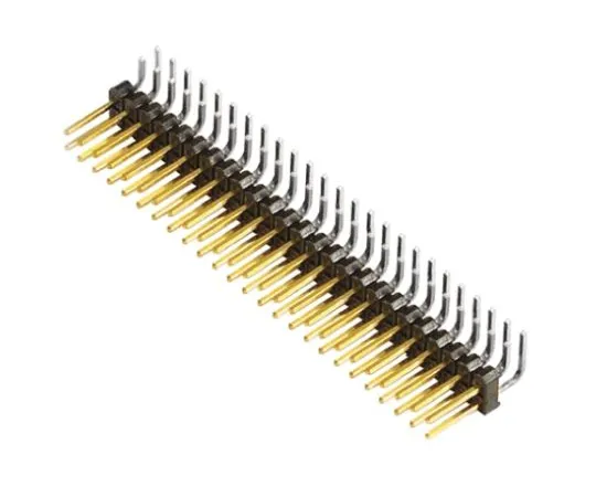 64-0591-33　Samtec TSW, 50 Way, 2 Row, Right Angle Pin Header　TSW-125-08-L-D-RA