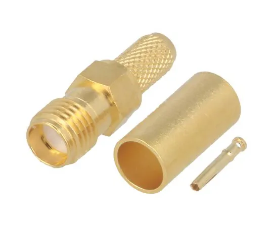 64-0350-12　Telegartner Straight 50Ω Cable Mount SMA Connector, Crimp Termination RG58 C/U　J01151A0491