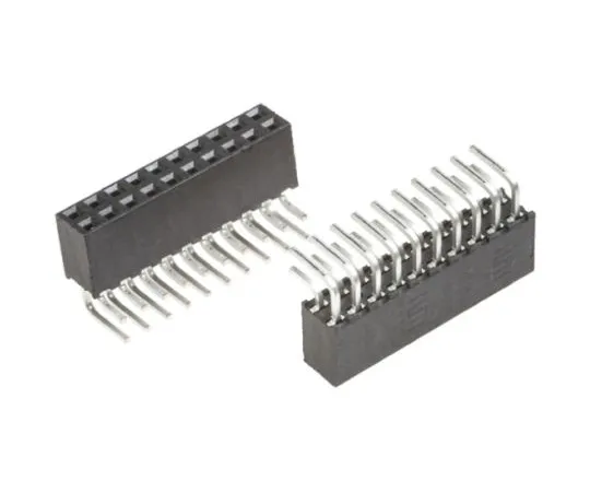 64-0595-26　Samtec SQT Series 2mm Pitch 20 Way 2 Row Right Angle PCB Socket, Through Hole, Solder Termination　SQT-110-01-L-D-RA
