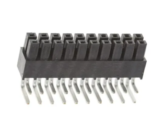 64-0593-57　Samtec IPS1 Series 2.54mm Pitch 20 Way 2 Row Right Angle PCB Socket, Surface Mount, Through Hole Termination　IPS1-110-01-L-D-RA