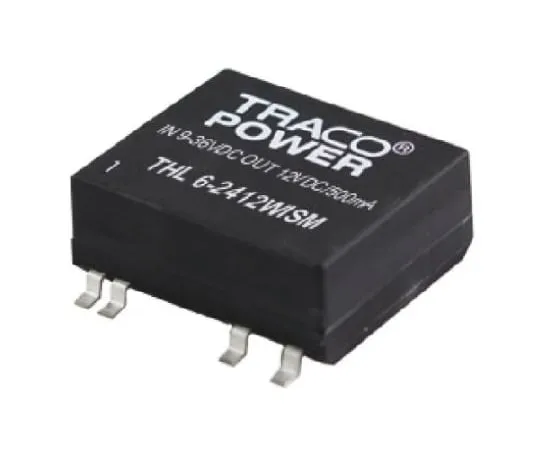 64-0441-65　TRACOPOWER THL 6WISM 6W Isolated DC-DC Converter Surface Mount, Voltage in 9 → 36 V dc, Voltage out ±5V dc　THL 6-2421WISM