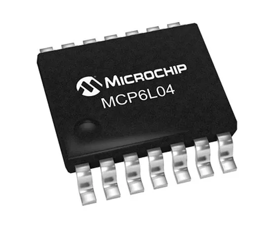 64-0595-92　MCP6L04T-E/ST Microchip, Op Amp, RRIO, 1MHz, 1.8 → 6 V, 14-Pin TSSOP　MCP6L04T-E/ST