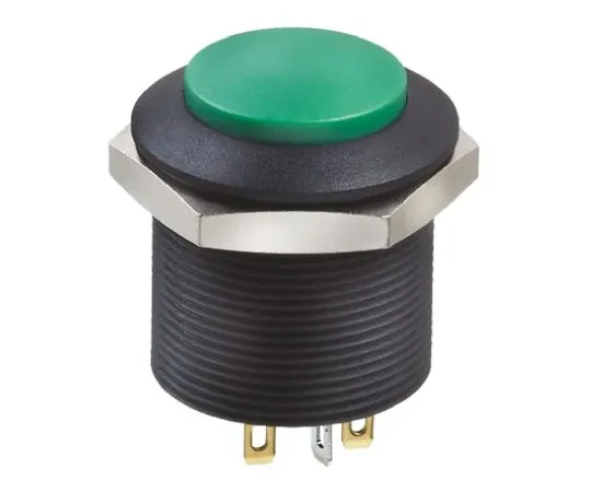 64-0578-93　Apem Double Pole Double Throw (DPDT) Latching Green LED Push Button Switch, Panel Mount, 12V dc　FPAR1D1432B1X
