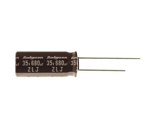 64-0422-39　Rubycon 33μF 100V dc Aluminium Electrolytic Capacitor, Through Hole 8 (Dia.) x 11.5mm +105°C 8mm 3.5mm　100ZLJ33M8X11.5