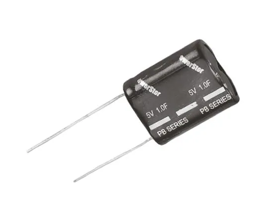 64-0570-88　Cooper Bussmann 0.1F Supercapacitor EDLC -20 → +80% Tolerance Supercap PB Series 5V dc Through Hole　PB-5R0V104-R