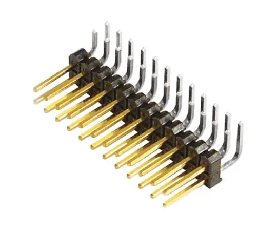 64-0590-95　Samtec TSW, 24 Way, 2 Row, Right Angle Pin Header　TSW-112-08-L-D-RA