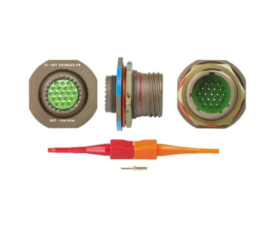 64-0572-54　Souriau 8D Series, 19 Way Panel Mount MIL Spec Circular Connector Receptacle, Pin Contacts,Shell Size 15, Screw　8D715W19PN