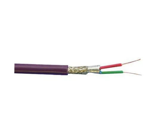 64-0505-27　Alpha Wire 2 Core Foil and Braid Industrial Cable, 0.35 mm²(CE, CSA, UL) Purple 305m Reel, Alpha Essentials Series　6463 VI001
