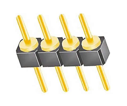 64-0581-96　Samtec TS, 4 Way, 1 Row, Straight Pin Header　TS-104-G-A
