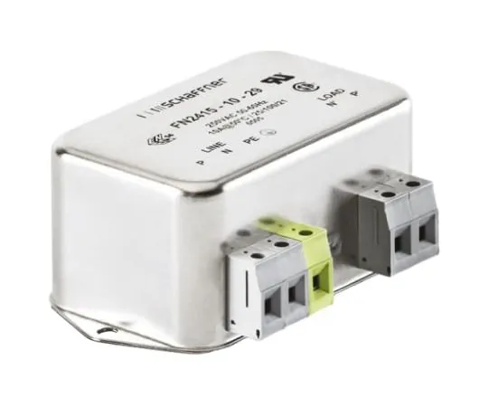 64-0523-55　Schaffner FN2415 Series 10A 250 V ac 60Hz Chassis Mount RFI Filter, with Tab Terminals　FN2415-10-29