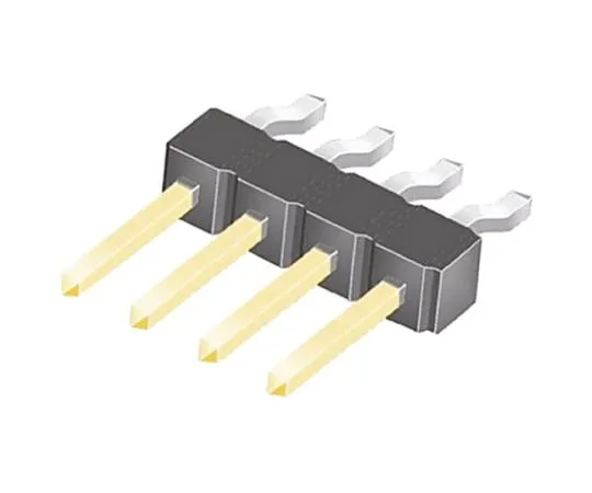64-0582-19　Samtec TSM, 4 Way, 1 Row, Right Angle Pin Header　TSM-104-02-L-SH