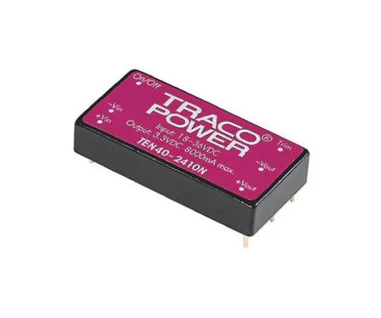64-0442-27　TRACOPOWER TEN 40N 40W Isolated DC-DC Converter Through Hole, Voltage in 36 → 75 V dc, Voltage out ±12V dc　TEN 40-4822N