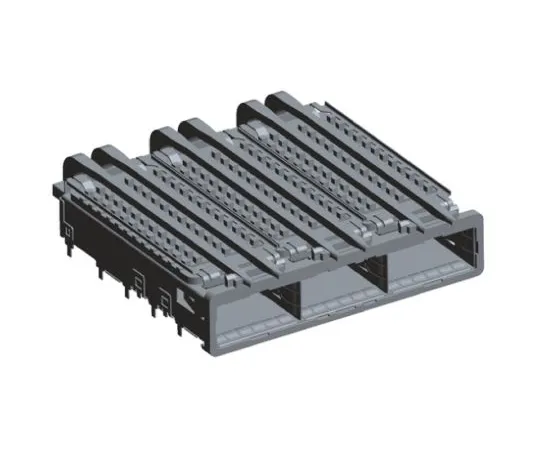 64-0535-78　TE Connectivity QSFP Series 3 Port Straight QSFP+ Cage, Press-Fit Termination　2057042-1