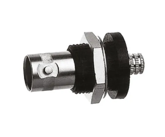 64-0638-26　Telegartner Straight 75Ω Panel Mount Bulkhead Fitting BNC Connector, jack, Nickel, Clamp, Crimp Termination, RG59 B/U　J01003A0001
