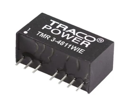 64-0607-51　TRACOPOWER TMR 3WIE 3W Isolated DC-DC Converter Through Hole, Voltage in 18 → 75 V dc, Voltage out ±12V dc　TMR 3-4822WIE
