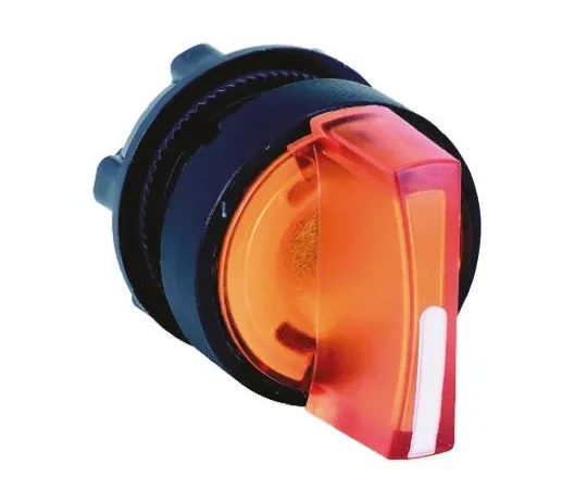 64-0497-57　Schneider Electric Harmony XB5 3 Position Selector Switch Head Standard Handle Orange Latching　ZB5AK1353