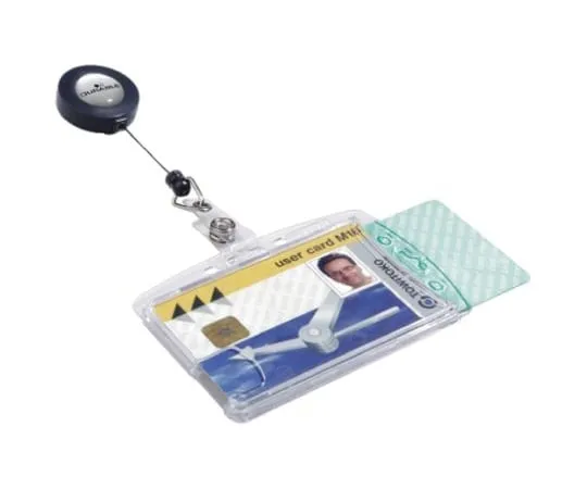 64-0436-91　Durable Transparent Polystyrene ID Badge Includes Badge Reel　8224-19