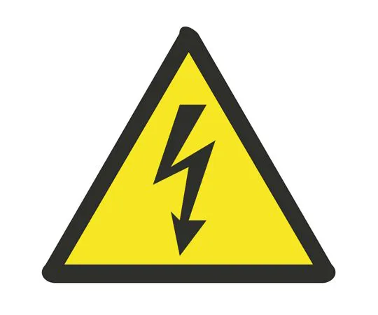 64-0635-22　RS PRO 250 x Electricity Hazard Label, Black/Yellow Self-Adhesive Vinyl　776-0948