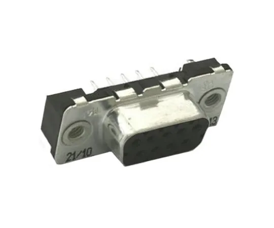64-0376-01　TE Connectivity Amplimite HD-20 Series, 9 Way Through Hole PCB D-sub Connector Socket, 2.74mm Pitch, with Boardlocks,　2-338313-2