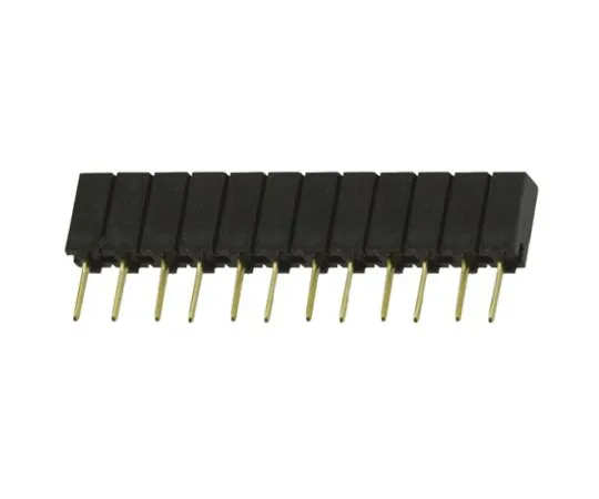 64-0595-52　Samtec SSA Series 2.54mm Pitch 12 Way 1 Row Straight PCB Socket, Through Hole, Solder Termination　SSA-112-S-G