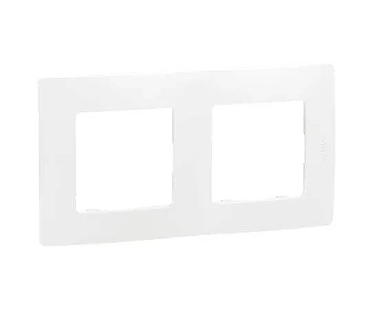 64-0534-14　Legrand White 2 Gang Plastic Faceplate　6 650 02