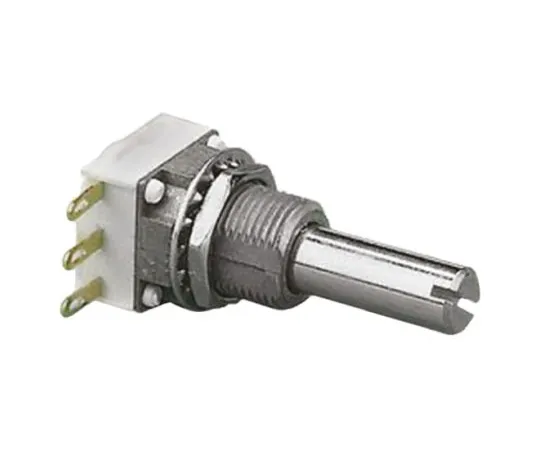 64-0486-01　Vishay 1 Gang Rotary Cermet Potentiometer with a 6.35 mm Dia. Shaft, 50kΩ, ±10%, 1W, Linear P11P1F0GJSY00503KA　P11P1F0GJSY00503KA