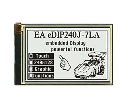 64-0542-42　Electronic Assembly EA EDIP240J-7LWTP Graphic LCD Display, Black, White on, Transflective　EA EDIP240J-7LWTP