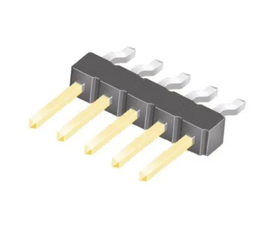 64-0582-26　Samtec TSM, 5 Way, 1 Row, Right Angle Pin Header　TSM-105-02-L-SH