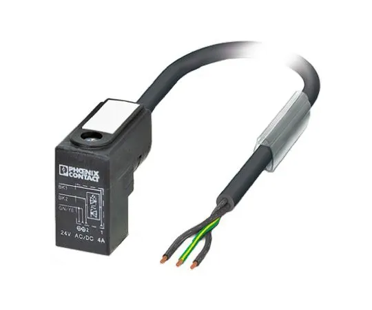 64-0407-82　Phoenix Contact 3-Pin Valve CI Male Cable for *** with Sensors and Actuators　1435690