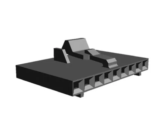 64-0385-01　TE Connectivity AMPMODU MTE Female Connector Housing, 2.54mm Pitch, 9 Way, 1 Row　104257-8