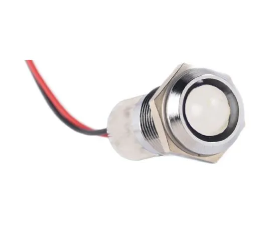 64-0410-03　RS PRO White Indicator, 110 V ac, 14mm Mounting Hole Size, Lead Wires Termination, IP67　722-7479