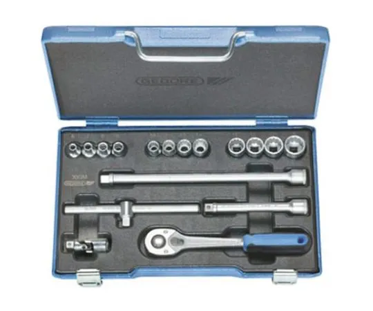 64-0619-49　Gedore D 30 GMU-10, 17 Piece Socket Set 3/8 in Square Drive　D 30 GMU-10