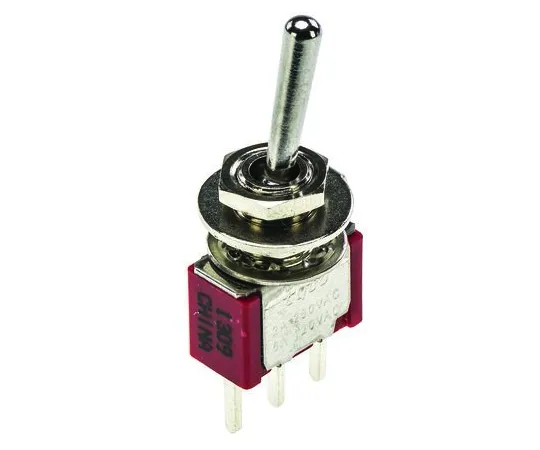 64-0344-43　TE Connectivity Single Pole Double Throw (SPDT) Toggle Switch, (On)-On, PCB　6-1825136-3