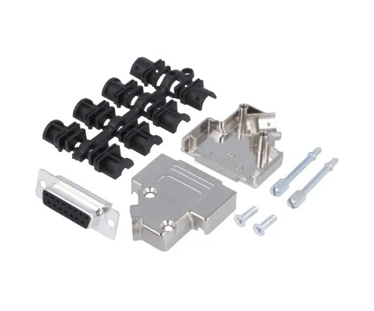 64-0583-02　15 Way D-Sub Socket Connector Kit With Assembly, Contact Insert, D-sub Socket Connector, Full Metal Jack Screws, Hood,　MHDTZK15-DM15S-K