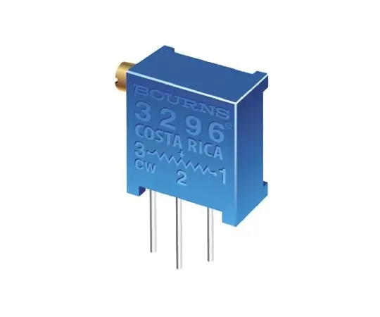 64-0484-70　50Ω Through Hole Trimmer Potentiometer 0.5W Side Adjust Bourns 3296 Series　3296Z-1-500LF