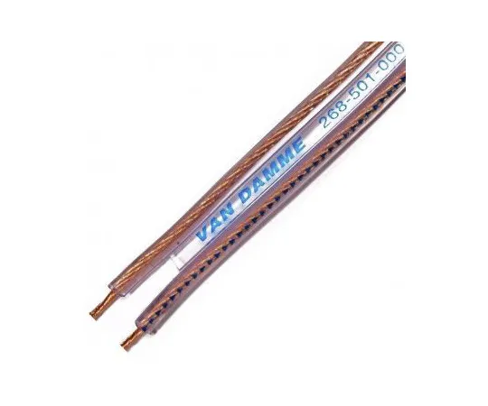 64-0596-55　Van Damme 100 m Transparent 2 Core Speaker Cable, 0.75 mm² CSA PVC/Neoprene in PVC Insulation　268-501-000