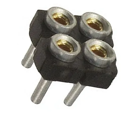 64-0594-01　Samtec SDL Series 2.54mm Pitch 4 Way 2 Row Straight PCB Socket, Through Hole, Through Hole Termination　SDL-102-T-12