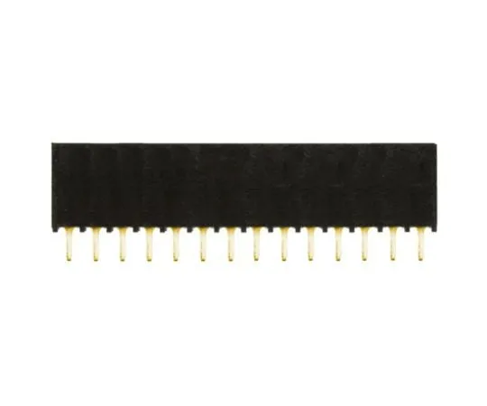 64-0580-50　Samtec SSQ Series 2.54mm Pitch 14 Way 1 Row Straight PCB Socket, Through Hole, Solder Termination　SSQ-114-01-G-S