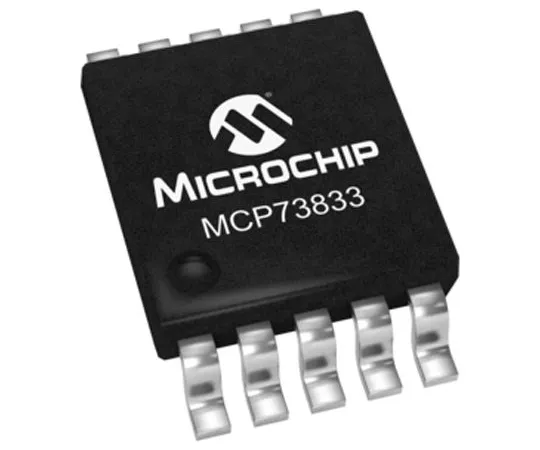 64-0459-06　Microchip MCP73833-AMI/UN, Lithium-Ion, Lithium-Polymer, Battery Charge Controller 10-Pin, MSOP　MCP73833-AMI/UN