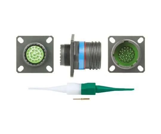 64-0573-58　Souriau 8D Series, 22 Way Panel Mount MIL Spec Circular Connector Receptacle, Pin Contacts,Shell Size 13, Screw　8D013Z35PN