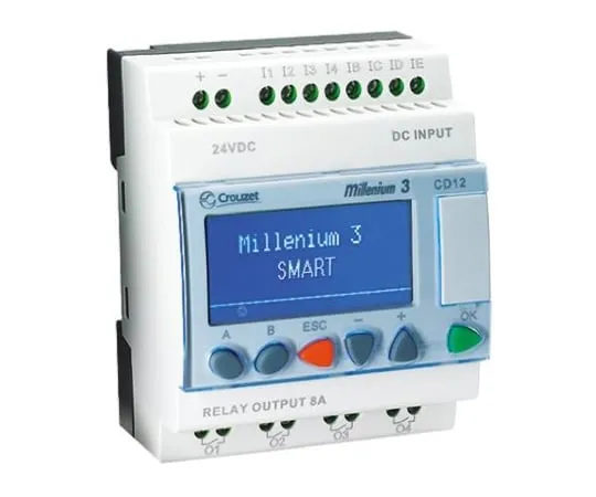 64-0481-63　Crouzet Millenium 3 Logic Module, 24 V dc Transistor, 8 x Input, 4 x Output With Display　88974042